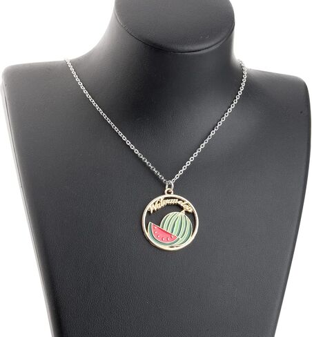 WSNANG Sweet Fruit Jewelry Avocado/Strawberry/Watermelon/Orange/Cherry Necklace Fruit Style Necklace Gift for Women Girls in Saudi Arabia