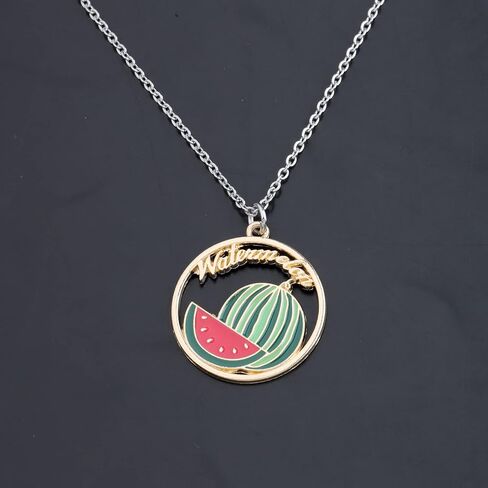 WSNANG Sweet Fruit Jewelry Avocado/Strawberry/Watermelon/Orange/Cherry Necklace Fruit Style Necklace Gift for Women Girls in Saudi Arabia