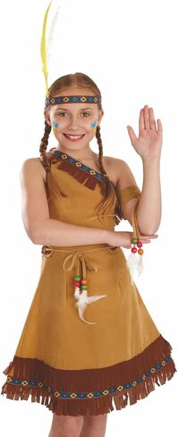 زي Fun Shack Girls الأصلي للفتيات، زي Sacagawea للفتيات، زي الأطفال الأمريكيين الأصليين in Saudi Arabia