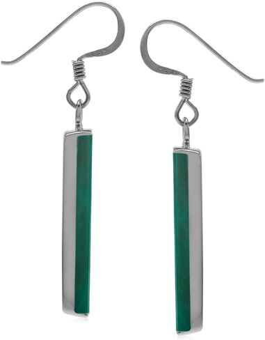 Silvershake Mondern Long Bar linear 925 Sterling Silver Dangle Hook Earrings in Saudi Arabia