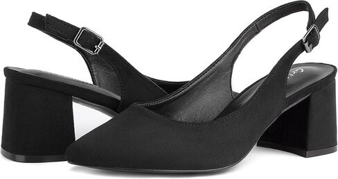 حذاء نسائي من Greatonu بكعب خلفي مدبب ومقدمة مدببة حذاء أسود مقاس 8 in Kuwait