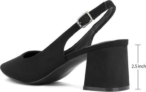 حذاء نسائي من Greatonu بكعب خلفي مدبب ومقدمة مدببة حذاء أسود مقاس 8 in Kuwait