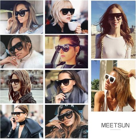 نظارات شمسية عصرية من MEETSUN للنساء، نظارات عصرية ذات ظلال عتيقة in Kuwait