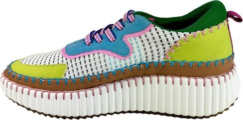 Coachel Women's Lace-Up Woven Knit Chunky Platform Fashion Sporty Low Top Sneaker in Saudi Arabia