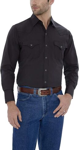ELY CATTLEMAN Men's Long Sleeve Solid Western Shirt in Saudi Arabia