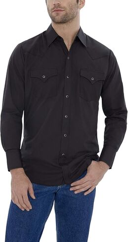 ELY CATTLEMAN Men's Long Sleeve Solid Western Shirt in Saudi Arabia