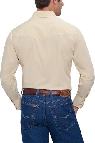 ELY CATTLEMAN Men's Long Sleeve Solid Western Shirt in Saudi Arabia