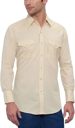 ELY CATTLEMAN Men's Long Sleeve Solid Western Shirt in Saudi Arabia