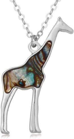 Giraffe Deer Pretty Black Enamel Crystal Sweater Pendant Necklace Three Color in Saudi Arabia
