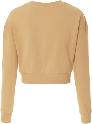 سويت شيرت نسائي قصير من الصوف بأكمام طويلة ورقبة دائرية من MixMatchy in Kuwait