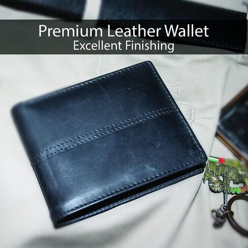 Leather Wallets For Men - Slim Bifold Wallet For Men Leather With Advanced RFID Protection & Extra Capacity Slots - Genuine Leather Wallets For Men - Gifts For Men in Saudi Arabia