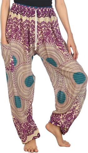 LOFBAZ Harem Pants for Women S-4XL Plus Yoga Boho Hippie Beach Travel Lounge PJs in Saudi Arabia
