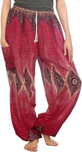 LOFBAZ Harem Pants for Women S-4XL Plus Yoga Boho Hippie Beach Travel Lounge PJs in Kuwait