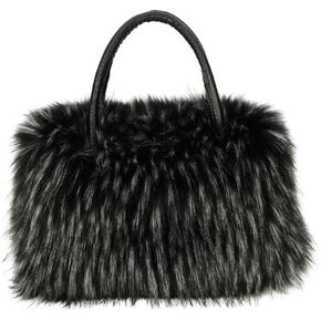 Furry Shoulder Bag for Women Fuzzy Faux Fur Large Tote Handbag Cute Soft Fluffy Purse