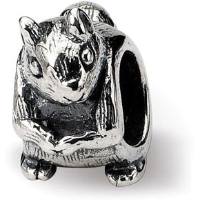 The Black Bow Sterling Silver Squirrel Bead Charm