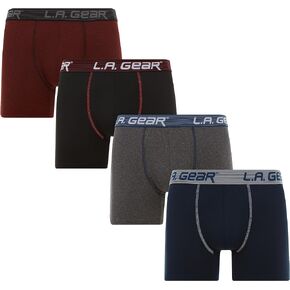 Mens Athletic Underwear, 4-Pack Performance Plus Boxer Briefs, Dry Fit Pouch Support Underpants, Multicolor