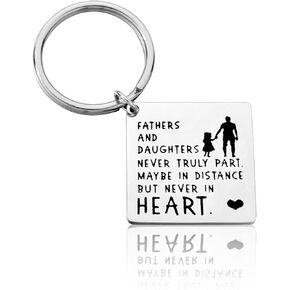 Funny Dad Jewelry Keychain Dad Gift from Daughter Long Distance Relationship Gift for Dad Father Papa Grandpa Graduation Gift for Girls Birthday Gift for Father Christmas Family Jewelry Gift