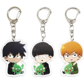 Inc. - Set of 3 Mob Psycho 100 Acrylic Keychain Arataka Reigen, Shigeo Kageyama, Ritsu v1