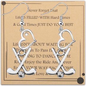 Golf Earrings Golf Lover jewelry for Women Girls Golfer Earrings Golf Players Sport Dangle Earrings