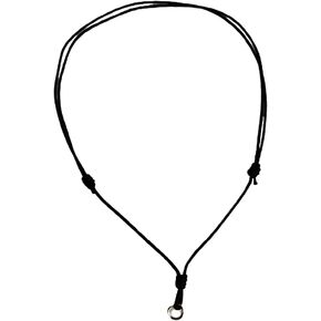 10 pcs Thick 1.5 MM. Black Umbrella Cord Rope Handmade craft Adjustable Necklaces With metal Loop Amulet Boho Fashion Accessory For Unisex, Gift Size 16-30 Inches