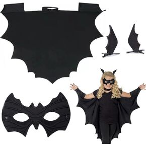مجموعة إكسسوارات زي الخفافيش للهالوين من NIUEFH عصابة رأس لقناع عين الخفافيش وأجنحة الخفافيش من أجل زي ساحرة مصاص الدماء in Kuwait