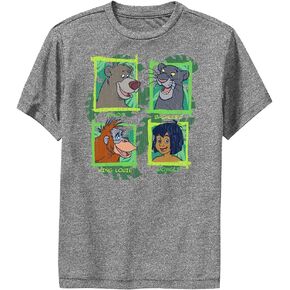 Disney Book in The JUNGLE-DSJB0006DL2_BRNSND Boys Short Sleeve Tee Shirt, Charcoal Heather, Large