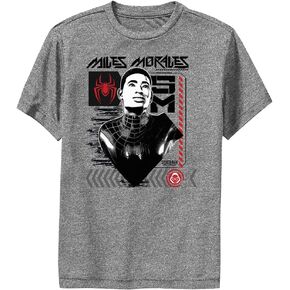 Marvel Spider-Man: Miles Morales Glitch Profile Boys Short Sleeve Tee Shirt