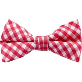 Jacob Alexander Men's Gingham Checkered Pattern Pre-Tied Clip-On Bow Tie