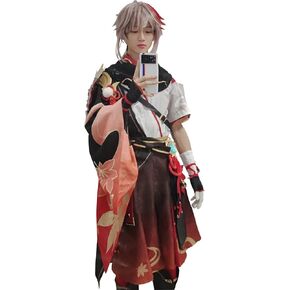 NSPSTT Genshin Impact Kazuha CosplayOutfit Kaedehara Kazuha Cosplay for Men Costume Full Set, Size M