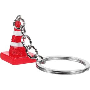 PACKOVE Traffic Cone Keychain Construction Road Cones Key Ring Roadblock Model Pendant Keychain for Handbag Women Men Gift