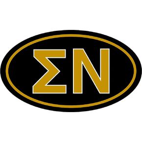 Sigma Nu Oval Fraternity Car Magnet Set of 2 Removable No Residue All Weather Magnets for Fraternity Guys and Student Drivers