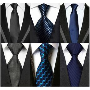 Lot 6 PCS Men's Class Ties Silk Tie Woven Necktie Jacquard Neck Ties For Men