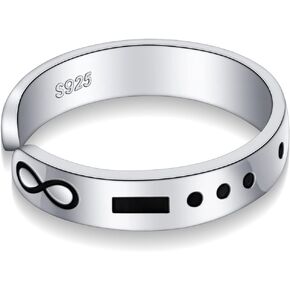 S925 Sterling Silver Best Friend Infinity Ring Adjustable Friendship Jewelry Birthday Gifts for Women Adults Teens