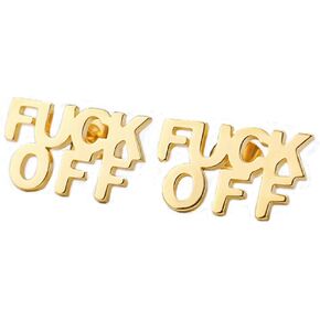 FY Fuck off Stud Earring Funny Letter Initial Earrings Punk Jewelry