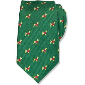 Spring Notion Men's Microfiber Woven Dogs Puppies Christmas Ties