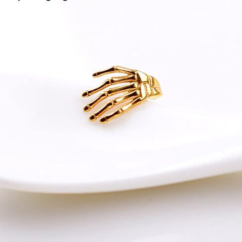 Gothic Skull Skeleton Hand Stud Earrings for Women Girls Mens 16G Stainless Steel Hypoallergenic Helix Screw Back Cartilage Piercing Earring Studs Ear Tragus Auricle Bff Birthday Punk Fashion Charm Jewelry Gifts in Saudi Arabia