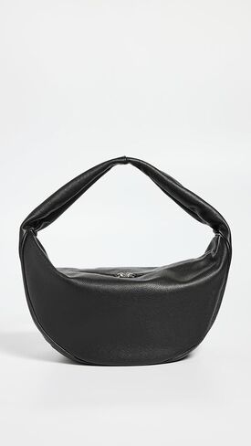 Women's Maxi Cush Black Small Grain Calf Leather Hobo Bag in Saudi Arabia