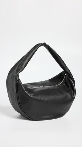 Women's Maxi Cush Black Small Grain Calf Leather Hobo Bag in Saudi Arabia