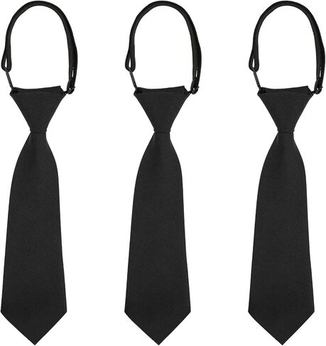 3pcs Boy's Necktie Kids Solid Color Pre-tied Adjustable Neck Strap Tie for Wedding Graduation School Uniforms in Saudi Arabia