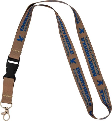 Desert Cactus Embry-Riddle Aeronautical University Daytona Eagles ERAU Car Keys ID Badge Holder Lanyard Keychain Detachable Breakaway Snap Buckle (Gold) in Saudi Arabia