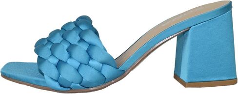 Soda Shoes Women Block High Heel Sandals Braided Band Square Toe Satin SHAUNA-S in Saudi Arabia