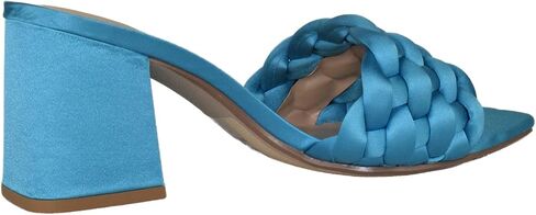 Soda Shoes Women Block High Heel Sandals Braided Band Square Toe Satin SHAUNA-S in Saudi Arabia
