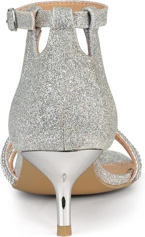 Allegra K Women's Stiletto Kitten Heels Glitter Heel Sandals in Saudi Arabia