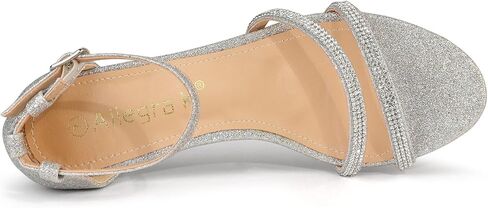 Allegra K Women's Stiletto Kitten Heels Glitter Heel Sandals in Saudi Arabia