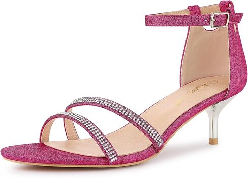 Allegra K Women's Stiletto Kitten Heels Glitter Heel Sandals in Saudi Arabia
