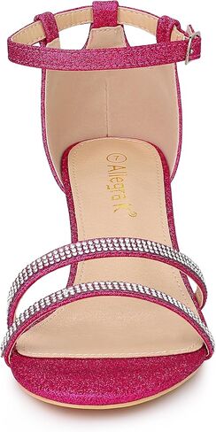 Allegra K Women's Stiletto Kitten Heels Glitter Heel Sandals in Saudi Arabia