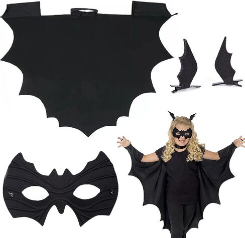 مجموعة إكسسوارات زي الخفافيش للهالوين من NIUEFH عصابة رأس لقناع عين الخفافيش وأجنحة الخفافيش من أجل زي ساحرة مصاص الدماء in Kuwait