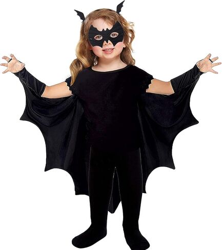 مجموعة إكسسوارات زي الخفافيش للهالوين من NIUEFH عصابة رأس لقناع عين الخفافيش وأجنحة الخفافيش من أجل زي ساحرة مصاص الدماء in Kuwait