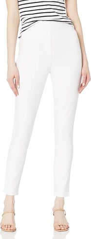 SLIM-SATION Women's Misses Wide Elastic Pull on Solid Cool Hand Ponte Ankle Leggings Faux Front Pockets in Saudi Arabia