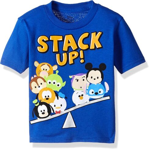 Disney Toddler Boys' Tsum Stack up Short Sleeve T-Shirt in Saudi Arabia